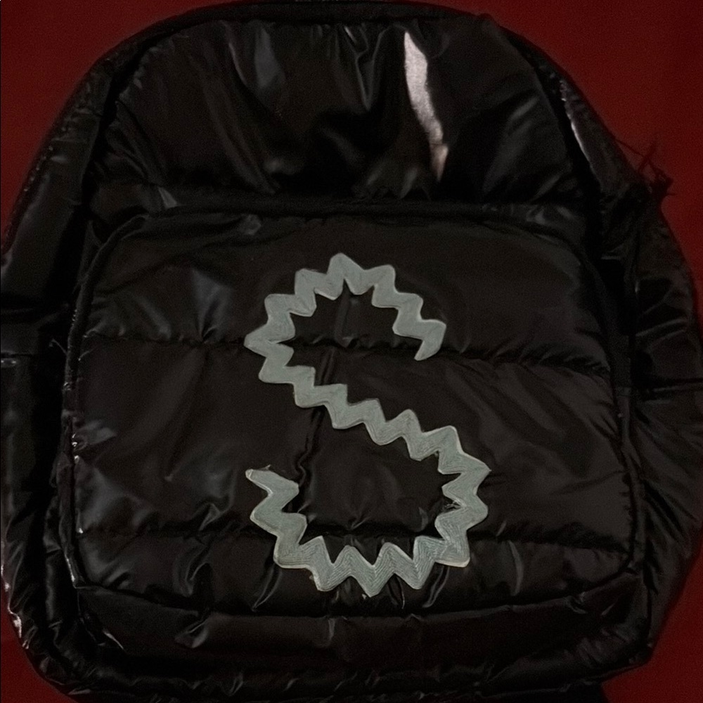 Black Reflective Geometric Backpack